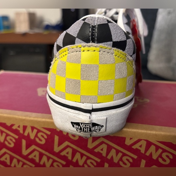 Vans Old Skool Skateboard Shoes Suede Checker Checkerboard Yellow Gray 8 - Picture 7 of 7